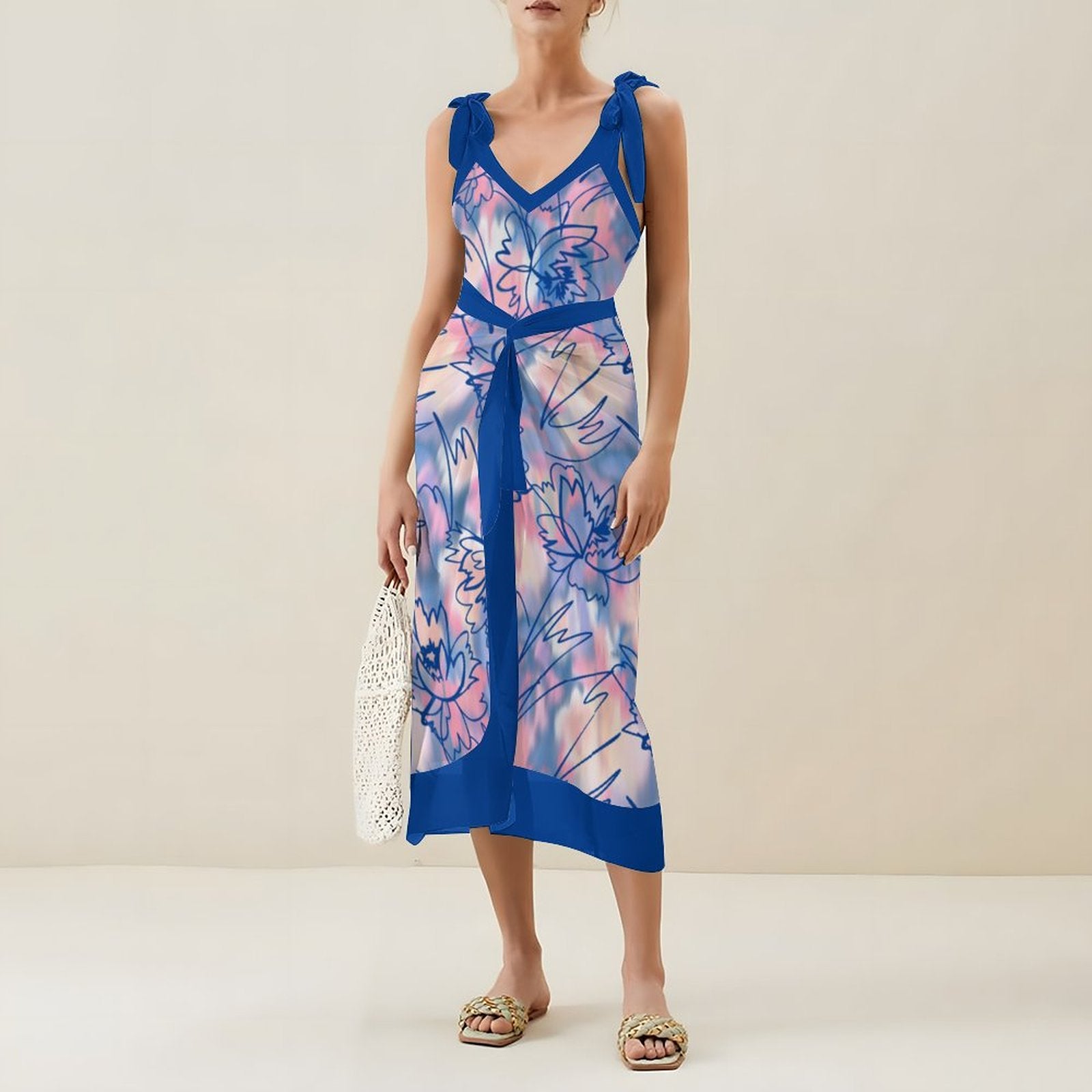 Casual Printed One Piece Swimsuit And Cover Up 2305106848