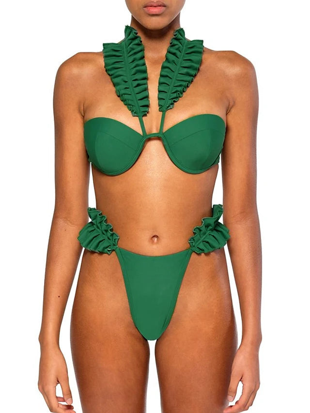 Fashion Sexy Ruffled Bikini