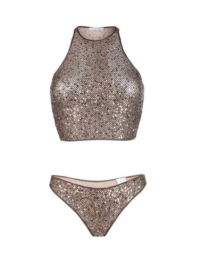 Sequin Sexy Bikini And Cover Up