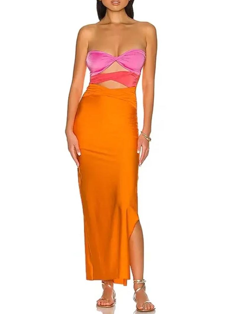 Fashion Colorblock Beach One Piece Swimsuit