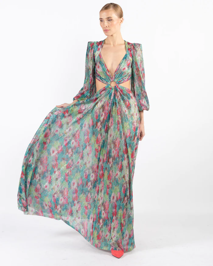 Lurex Gown In Metallic