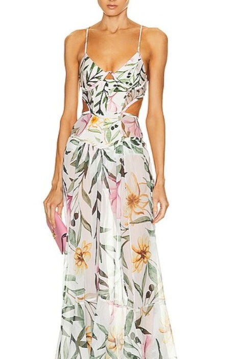 Jasmine Bustier Maxi Dress and Swimsuit