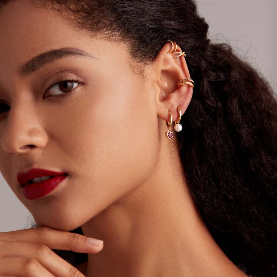 6Pics Simple Stylish Double Band Helix Ear Cuff for No Piercing