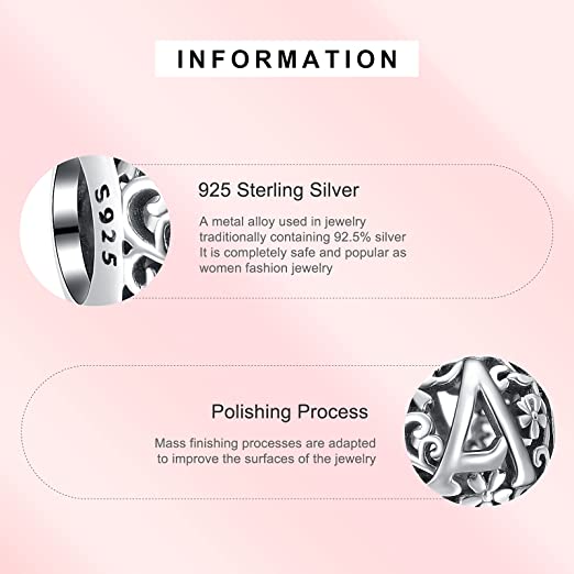 A-Z Initial Charm Beads