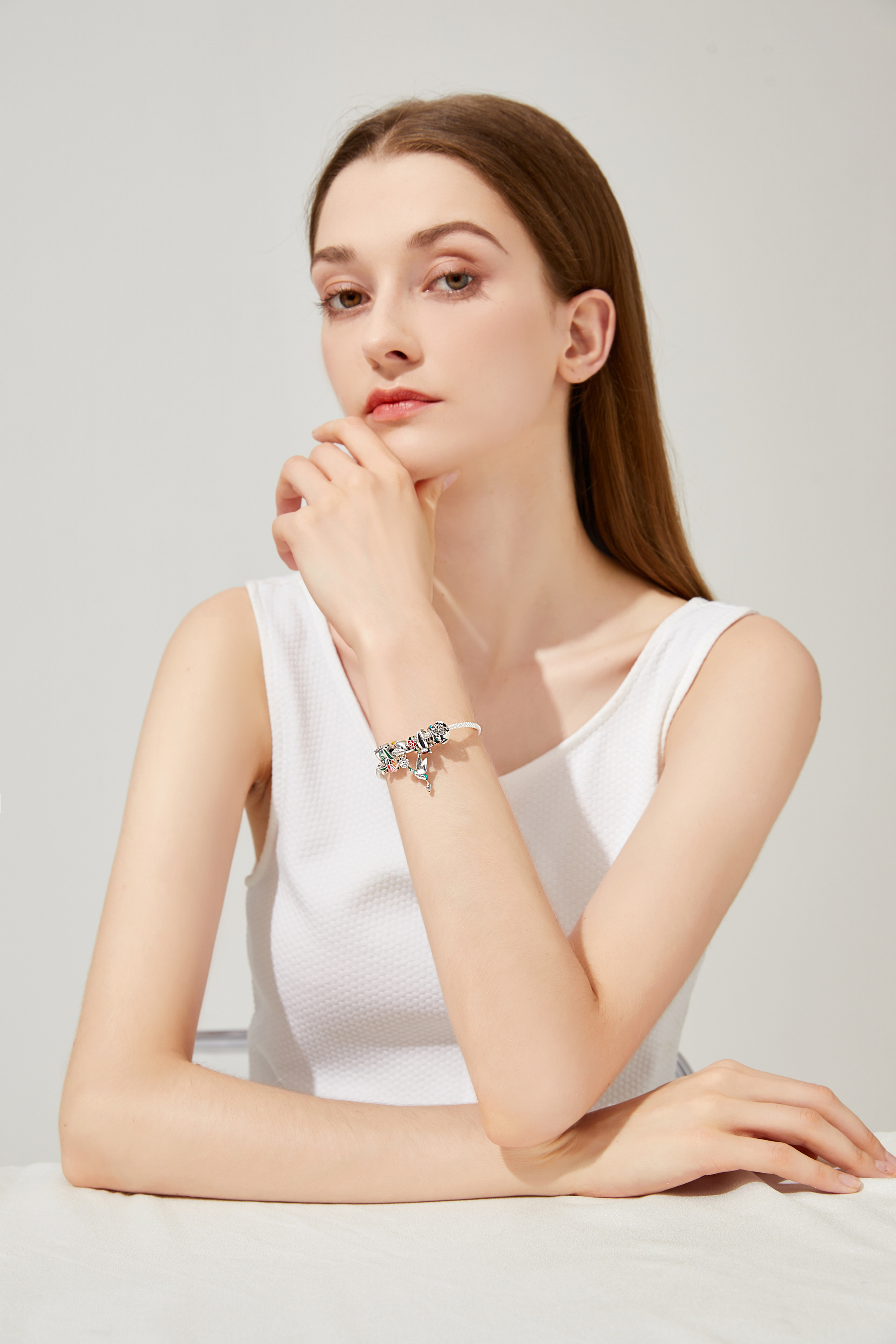 Genuine 925 Sterling Silver Flower & Bird Charms Grain Rain Pendant | Bamoer