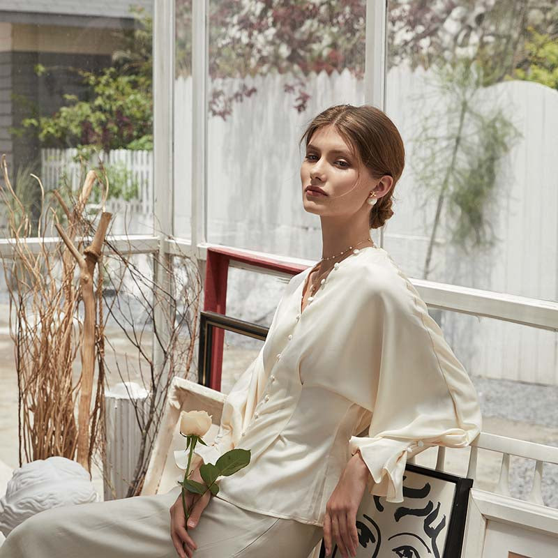 Baroque Rose Pearl Stud Earrings Necklace Set