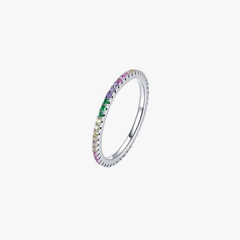 Bamoer Silver Rainbow Ring