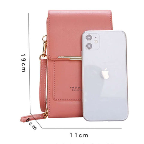 transverse cell phone bag , female cell phone bag , cell phone bag with handle , mini cell phone bag ,