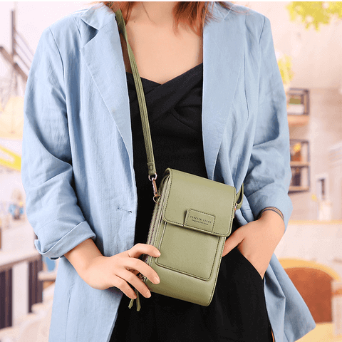 transverse cell phone bag , female cell phone bag , cell phone bag with handle , mini cell phone bag ,