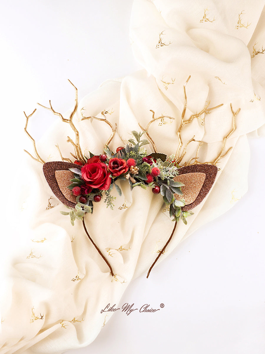Reindeer Headband-Christmas Reindeer Antler