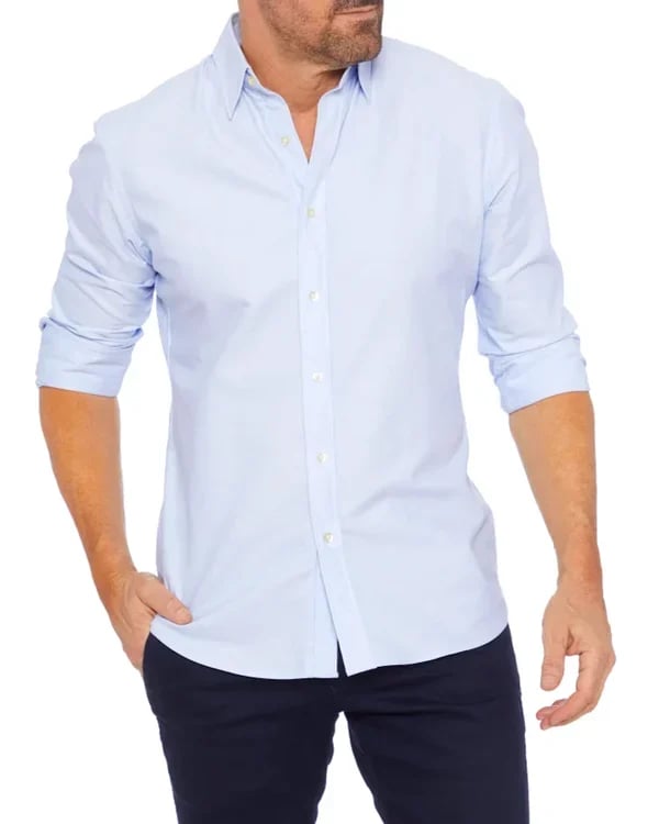 LAST DAY PROMOTION 49% OFF - Oxford Stretch Zip Shirt
