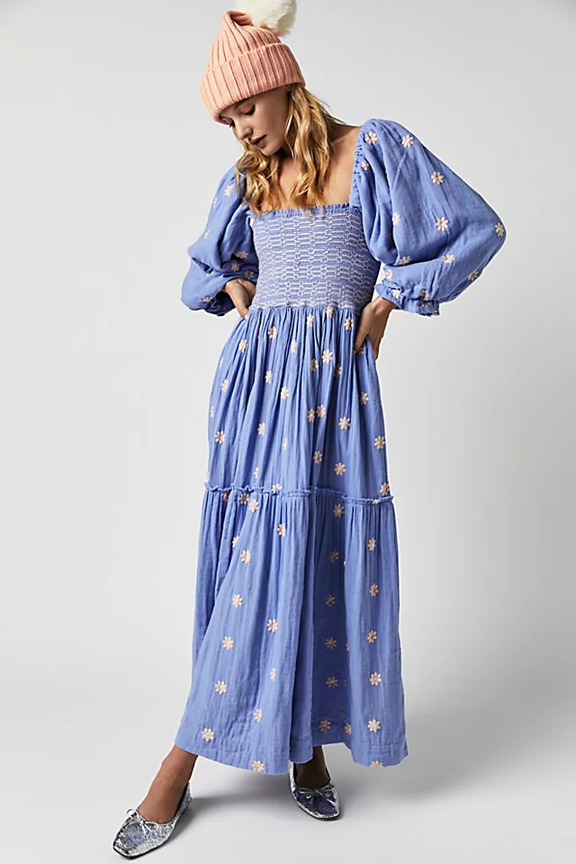 Bohemian Puff Sleeve Dress (Buy 2 Free Shipping)