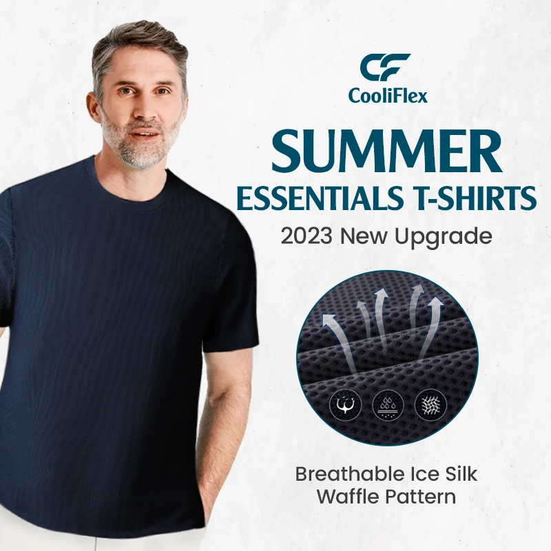 CooliFlex - Last Day 80%OFF - Breathable Ice Silk Waffle Weave T-Shirt