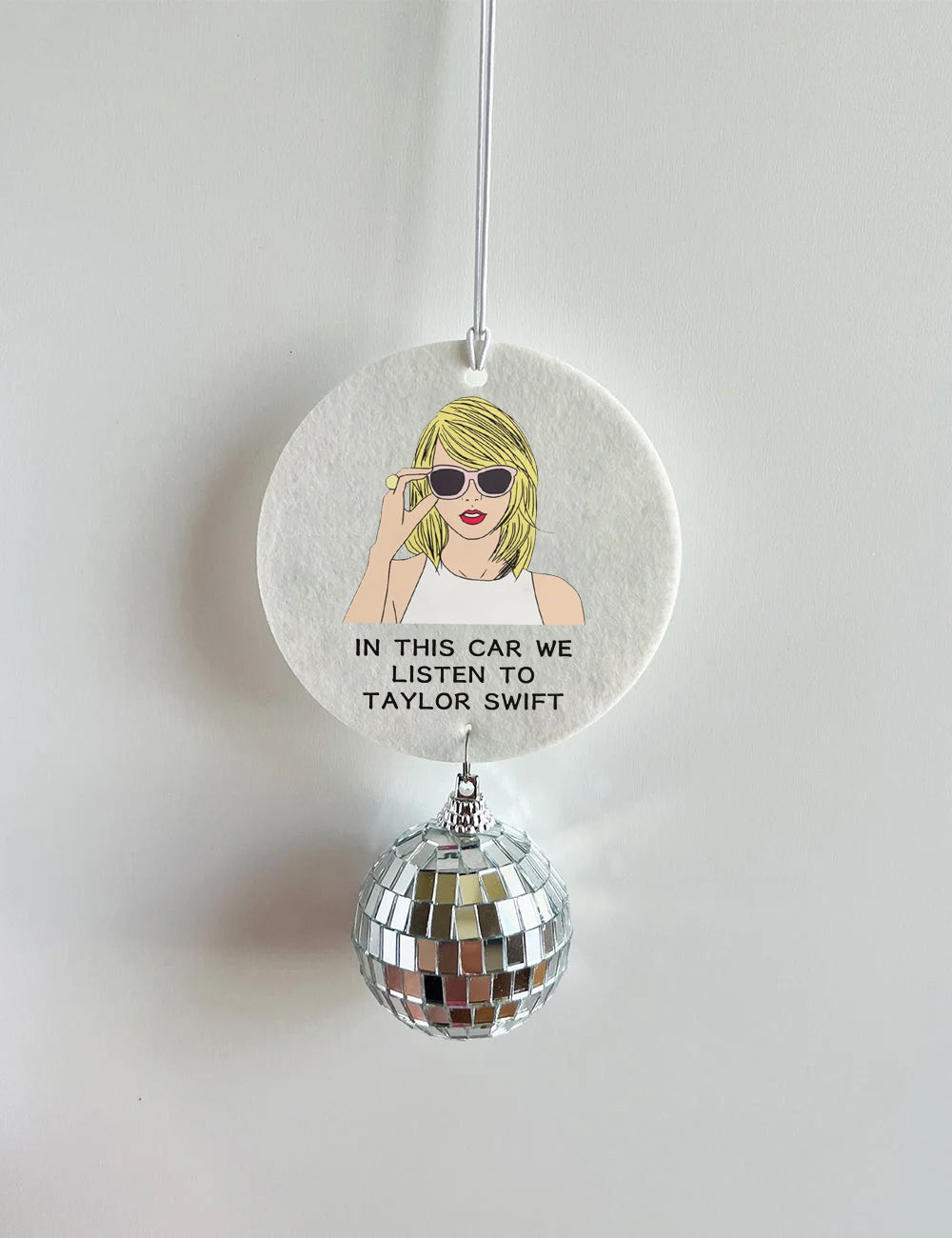 In This Car We Listen To Taylor Ornament