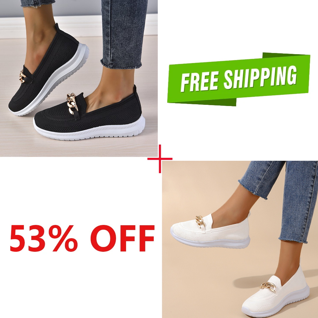 Breathable Flyweave Loafer Low-Top Walking Shoe