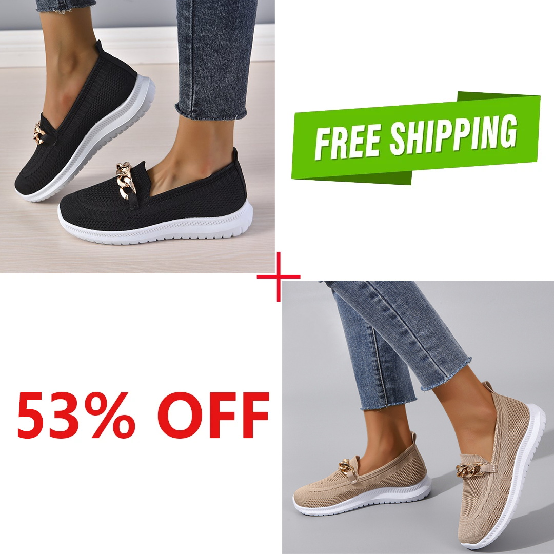 Breathable Flyweave Loafer Low-Top Walking Shoe