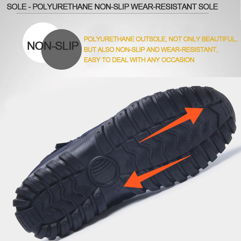 ZITTOR Men's Waterproof Warm Cotton Zipper Snow Ankle Boots