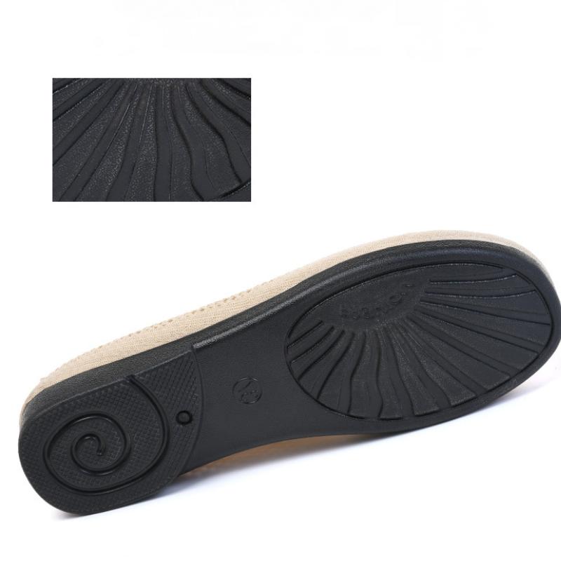 Flat casual breathable openwork flying weaving shoes