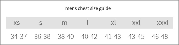 sizeguide reference-mens