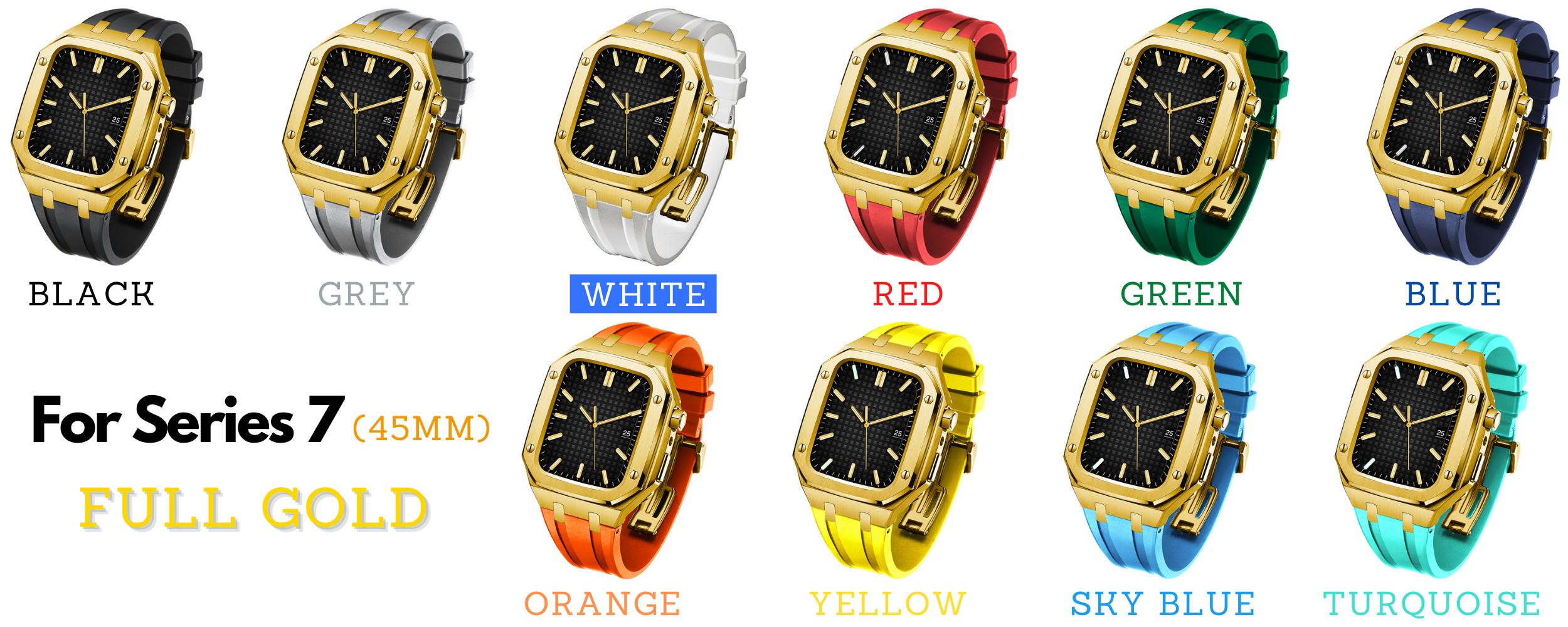 Modding Kits for Apple Watch Series 3/4/5/6/7/SE | Rubber Band Set