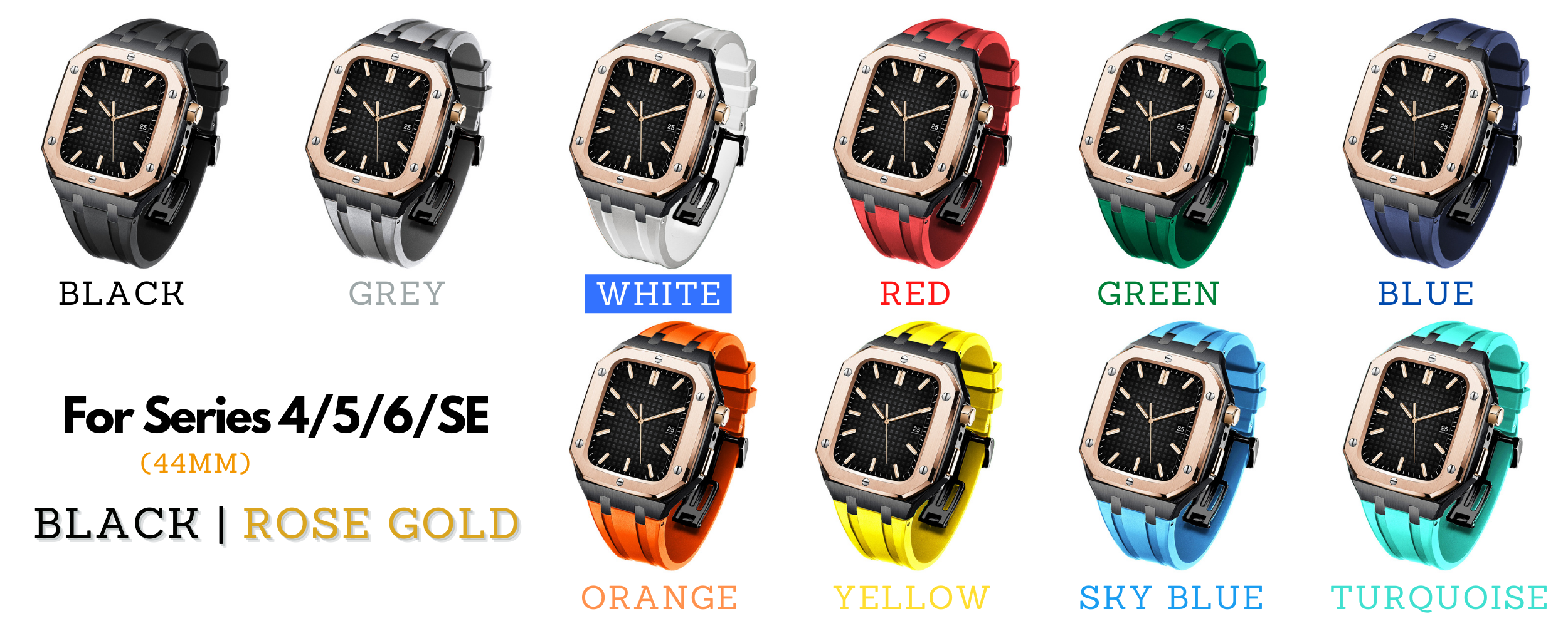 Modding Kits for Apple Watch Series 1/2/3/4/5/6/7/SE | Rubber Band Set