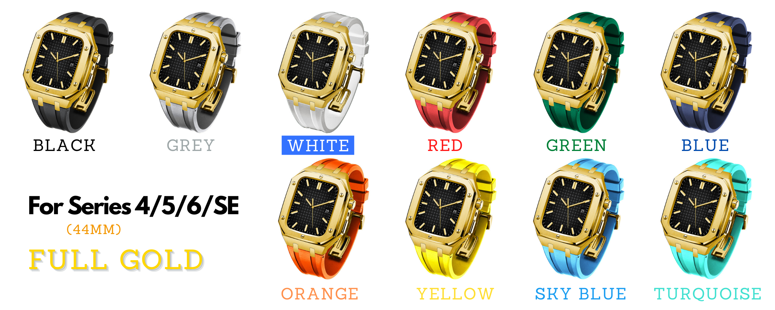 Modding Kits for Apple Watch Series 1/2/3/4/5/6/7/SE | Rubber Band Set