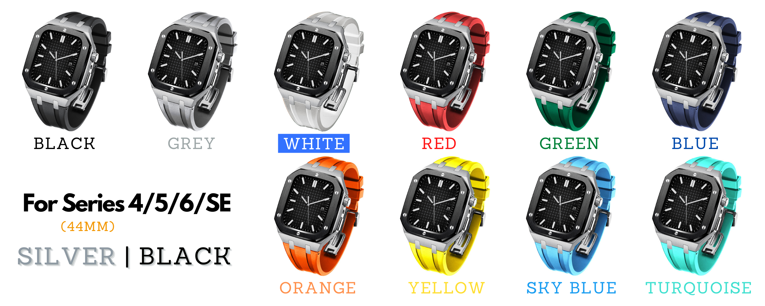 Modding Kits for Apple Watch Series 1/2/3/4/5/6/7/SE | Rubber Band Set