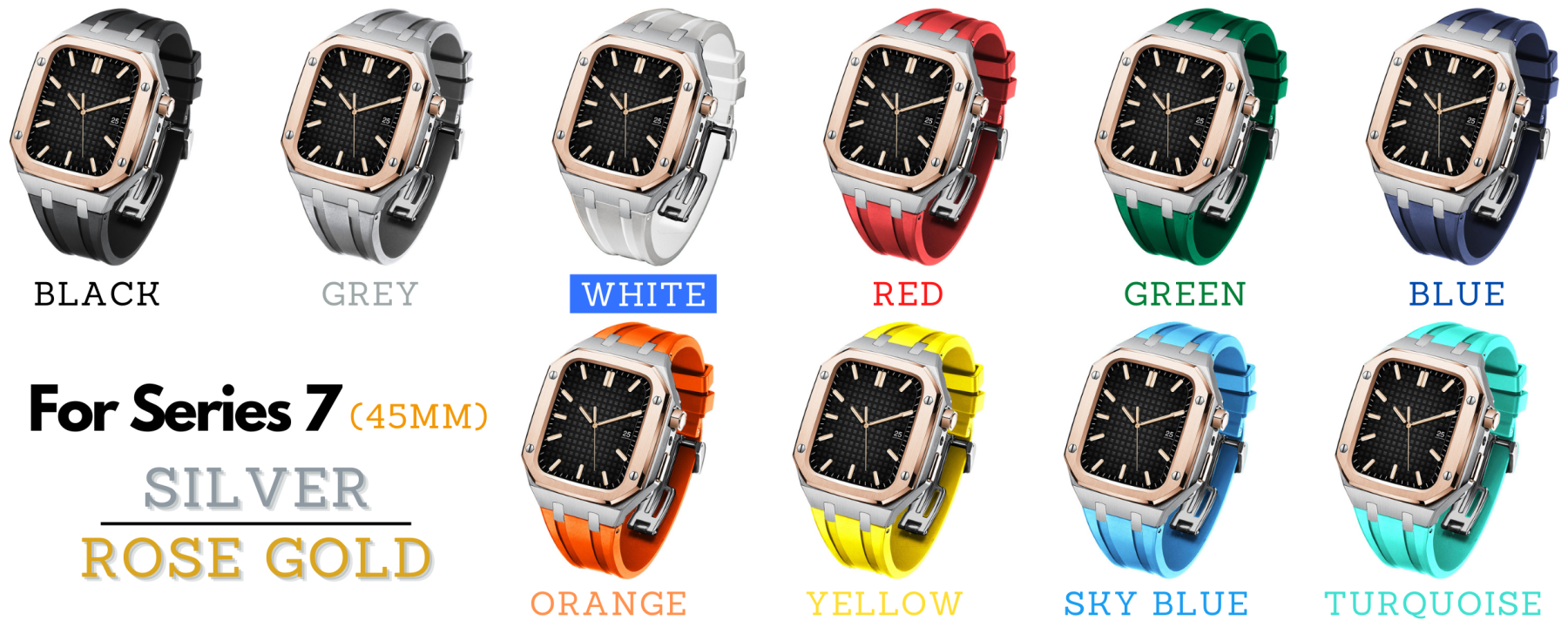 Modding Kits for Apple Watch Series 3/4/5/6/7/SE | Rubber Band Set