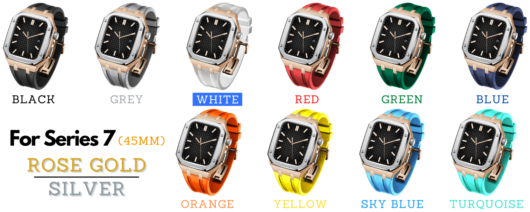 Modding Kits for Apple Watch Series 3/4/5/6/7/SE | Rubber Band Set