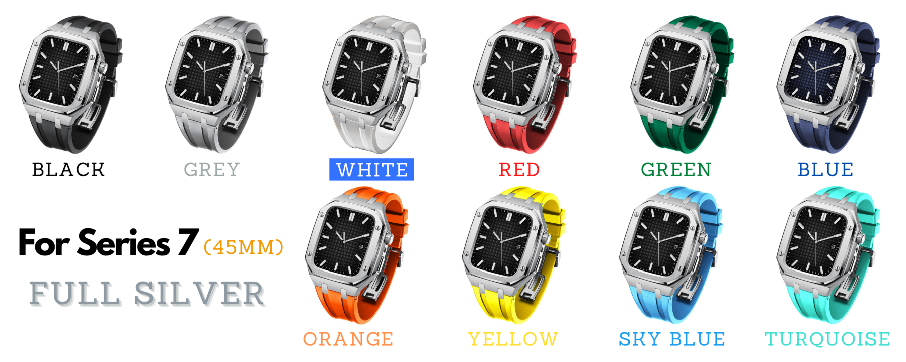 Modding Kits for Apple Watch Series 3/4/5/6/7/SE | Rubber Band Set