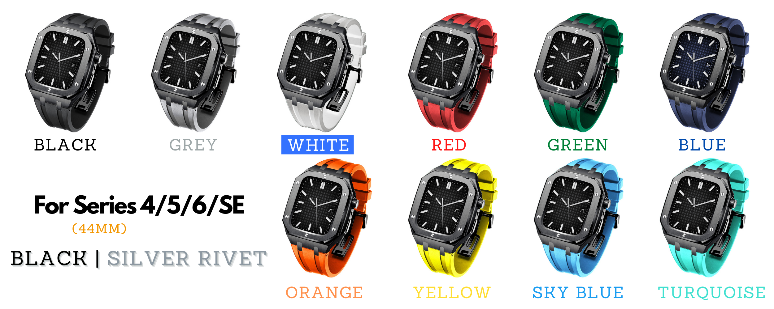 Modding Kits for Apple Watch Series 1/2/3/4/5/6/7/SE | Rubber Band Set