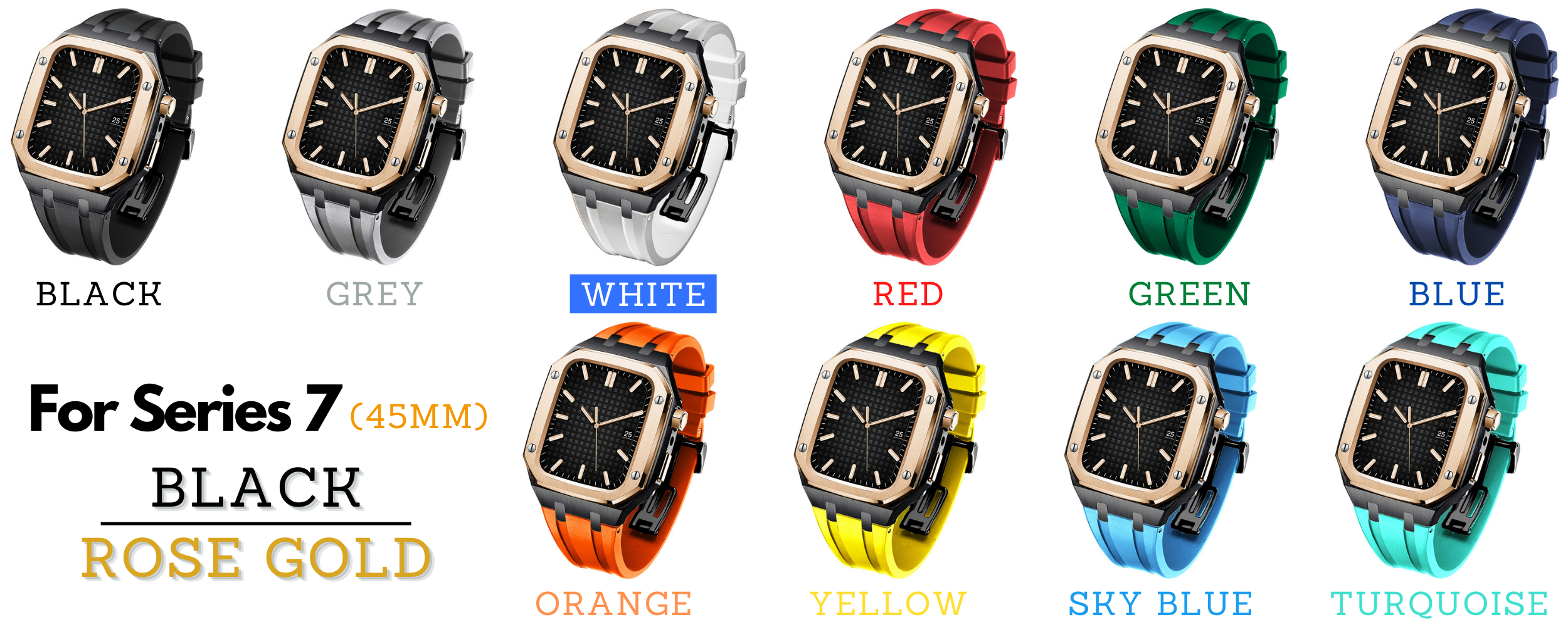 Modding Kits for Apple Watch Series 3/4/5/6/7/SE | Rubber Band Set