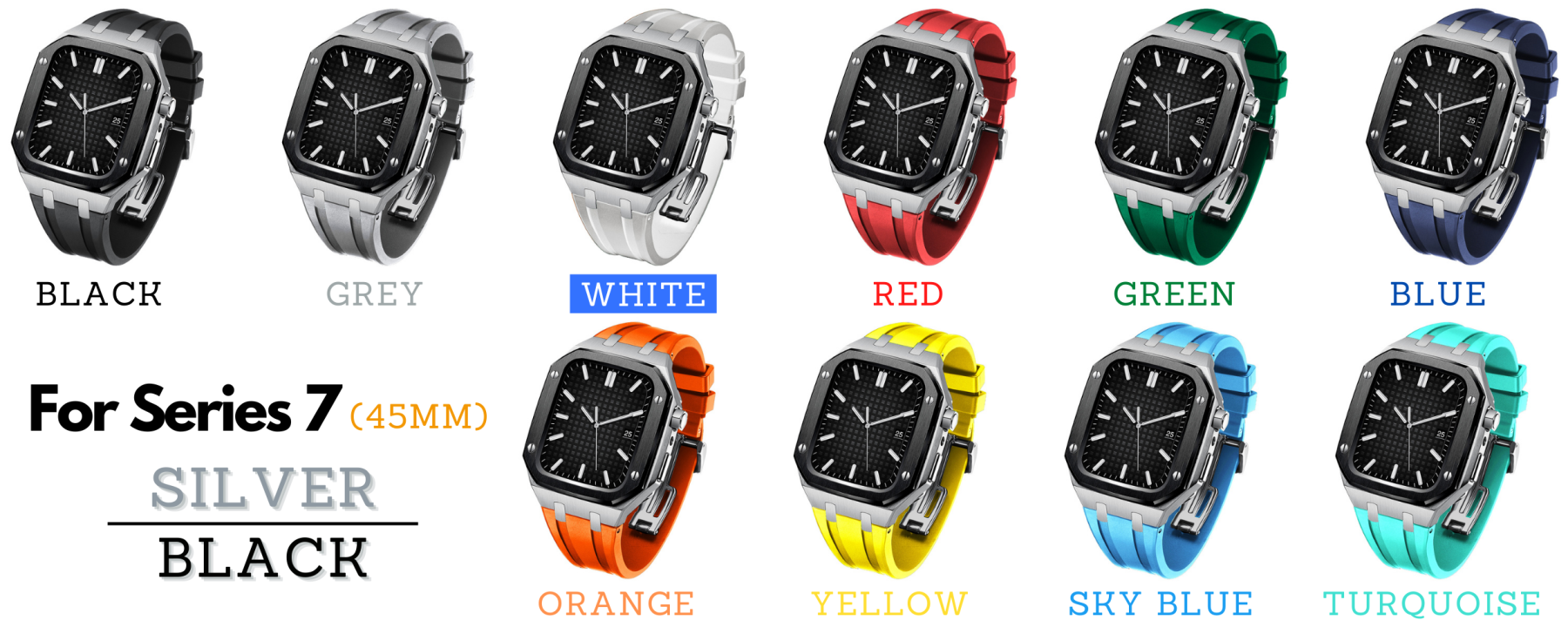 Modding Kits for Apple Watch Series 3/4/5/6/7/SE | Rubber Band Set