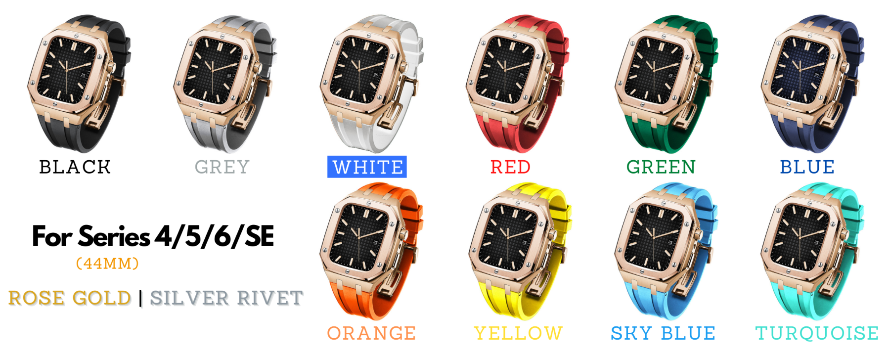 Modding Kits for Apple Watch Series 1/2/3/4/5/6/7/SE | Rubber Band Set