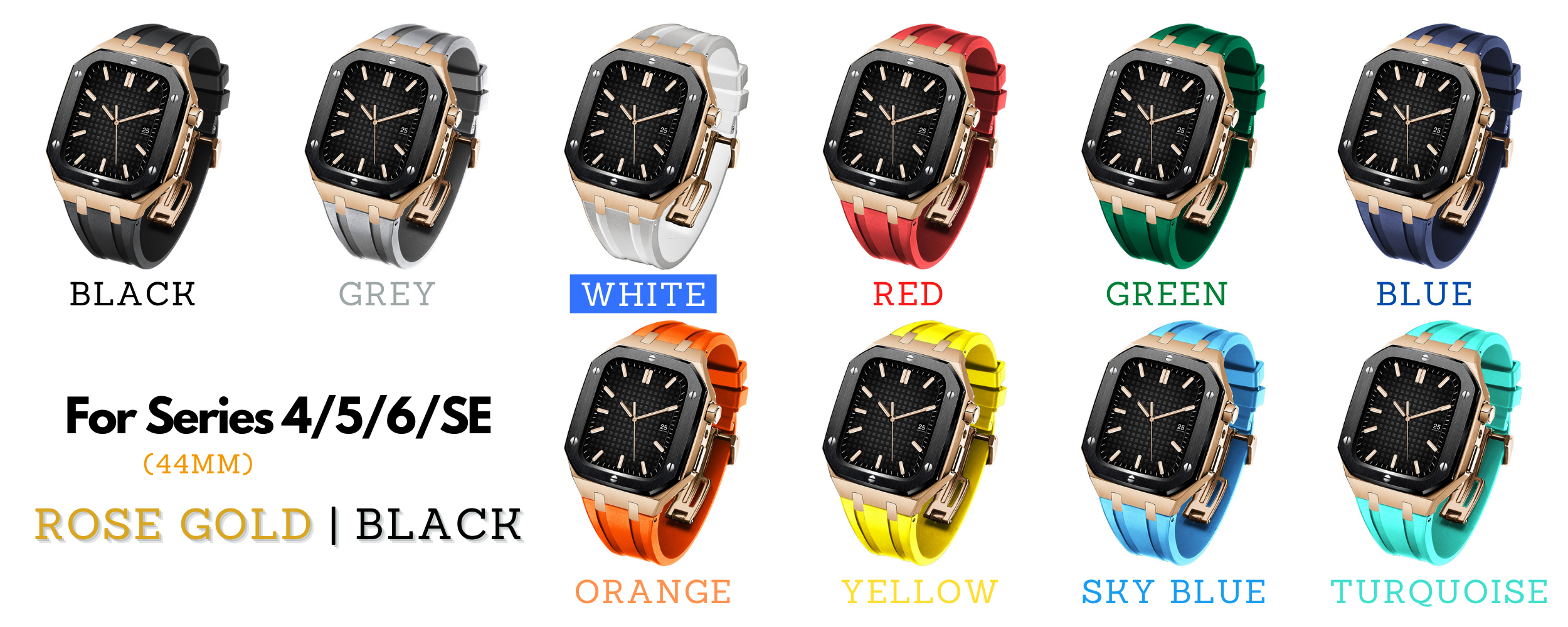 Modding Kits for Apple Watch Series 1/2/3/4/5/6/7/SE | Rubber Band Set