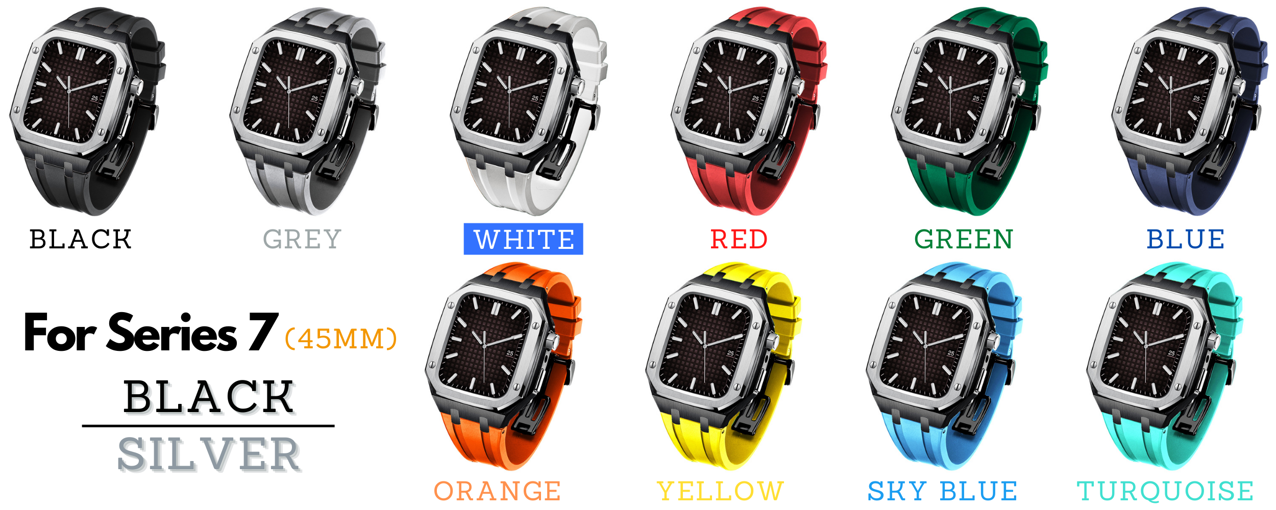 Modding Kits for Apple Watch Series 3/4/5/6/7/SE | Rubber Band Set