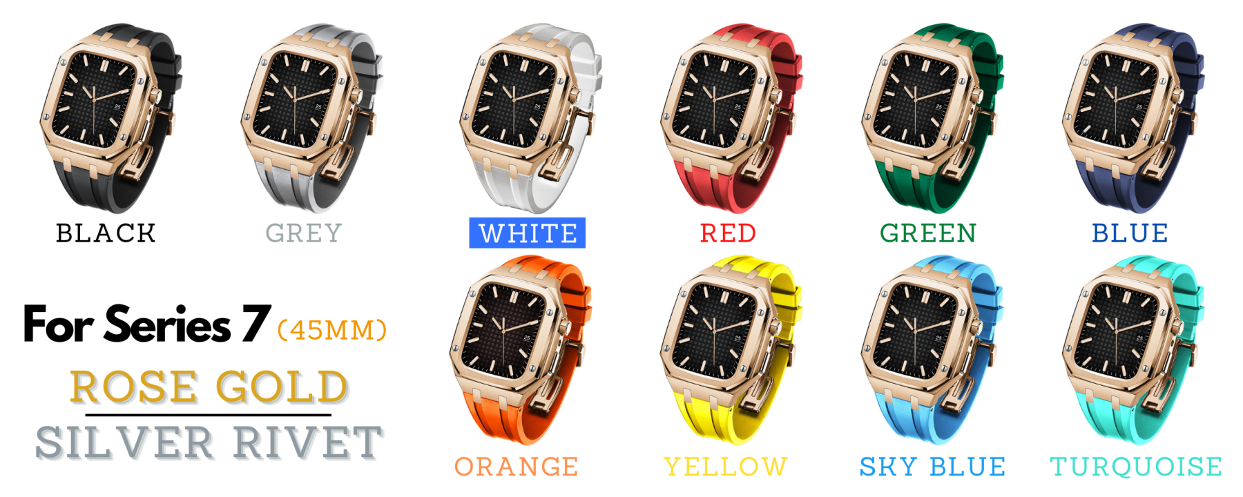 Modding Kits for Apple Watch Series 3/4/5/6/7/SE | Rubber Band Set