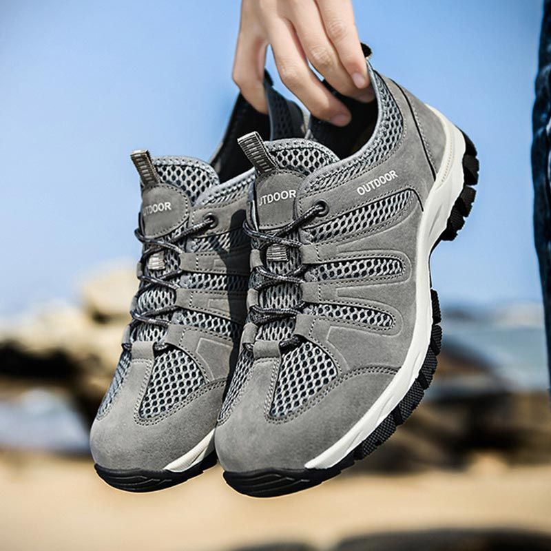 Men's good arch support outdoor breathable walking shoes saltyfel