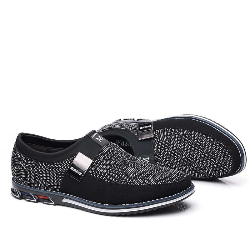 Men Business Casual Comfy Leather Slip On Shoes-Burnzay