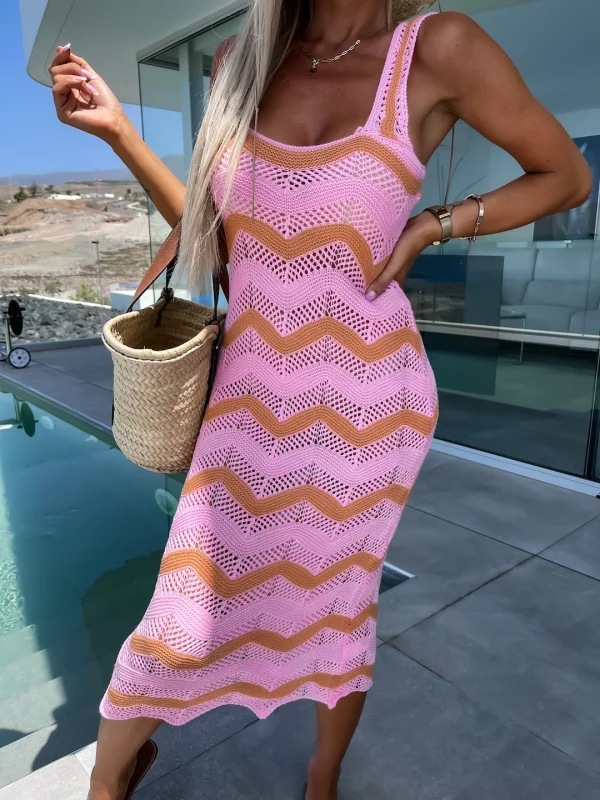 2023 Summer New Women's Slim Fit Knitted Beach Skirt