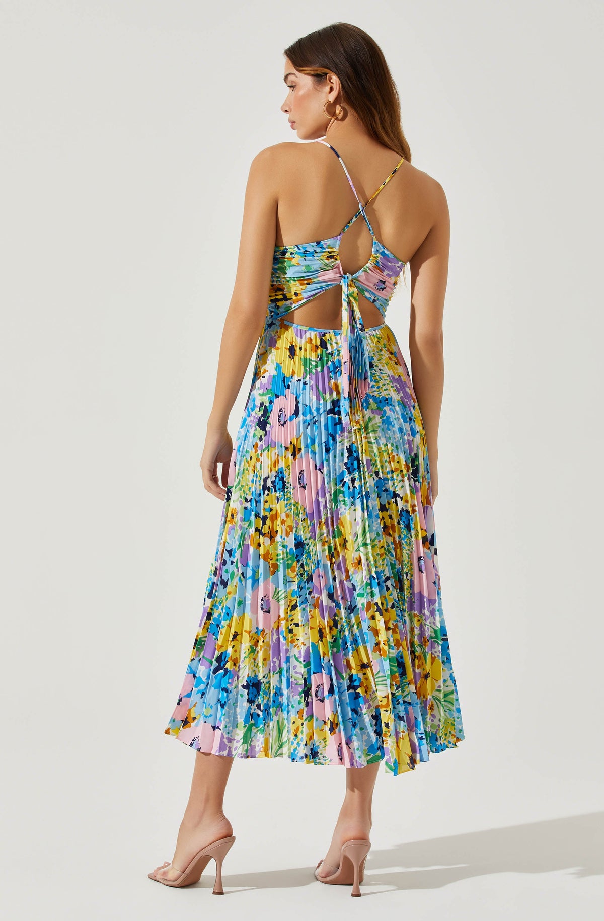 Club Chic Casual Pleated Print Dress