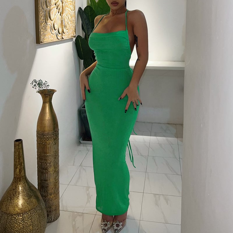 🔥 Serenity Backless Maxi Dress