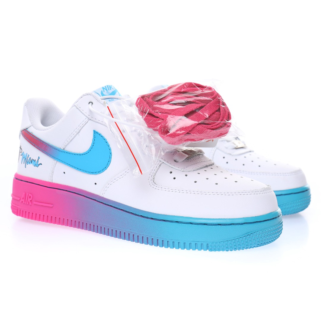 Nike Air Force 1’07 QS"White/Blue/Purple/Miami Heat"