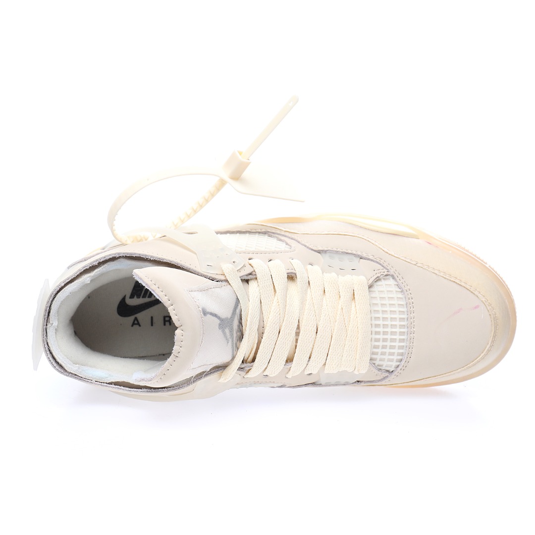 Off-White™ x Air Jordan 4 Retro"Cream/Sail"