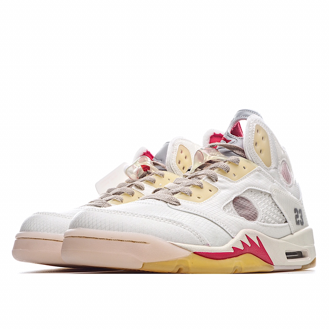 Air Jordan 5 x off white  "White“
