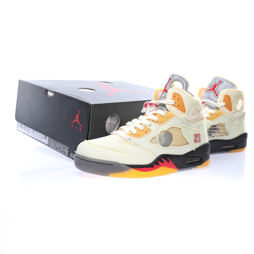 Off-White™ x Air Jordan Retro 5"Sail"