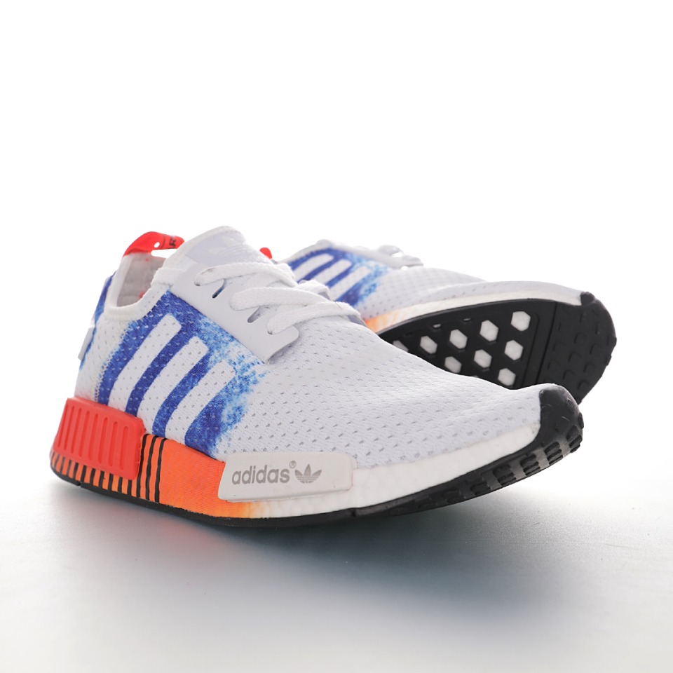 adidas Originals NMD_R1"White/Blue/Orange"
