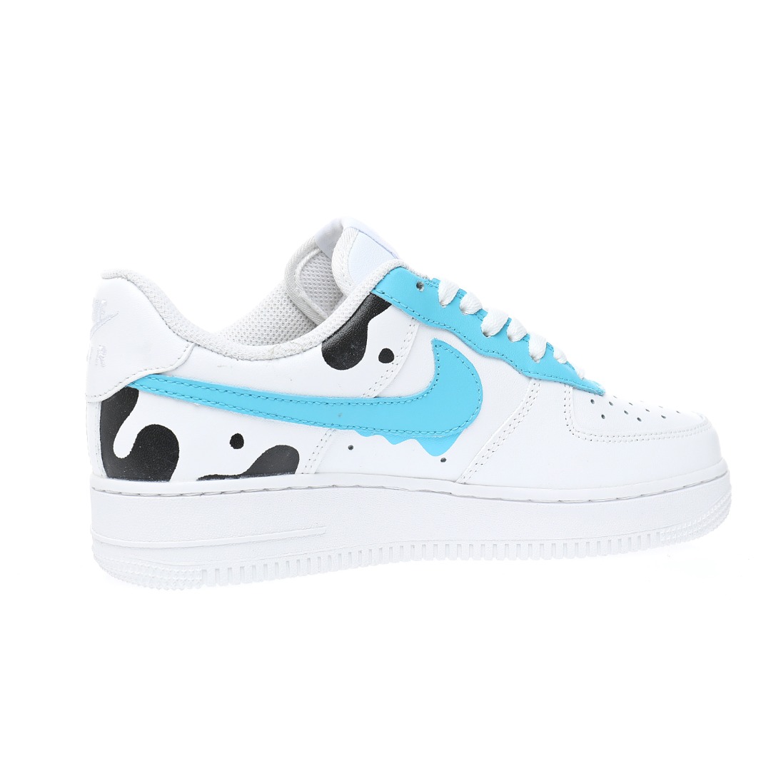 Nike Air Force 1 07 LV8"White/Black/Blue Milk Cow"