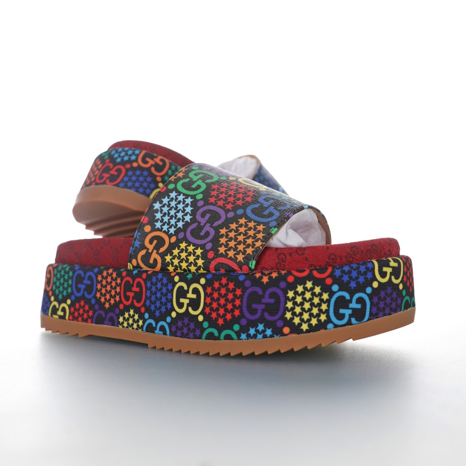 GUCCI Wmns Rubber GG Slide