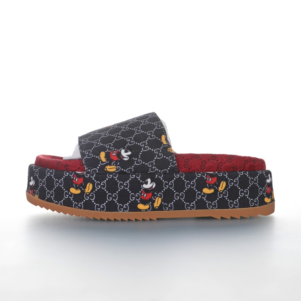 Disney x GUCCI古驰 Wmns Rubber GG Slide